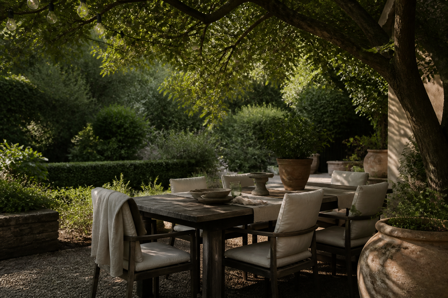 Comfortable outdoor living space
